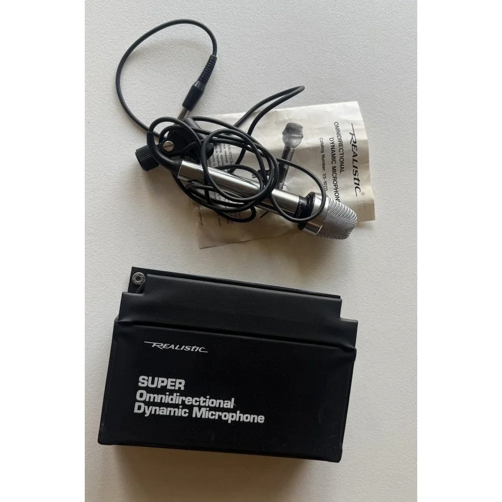 VTG Realistic 33-1070 Super Omnidirectional Dynamic Microphone 500Ω XLR w/Manual